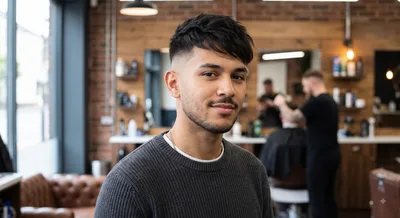 Textured fringe, mid fade