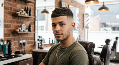 French crop with a high fade