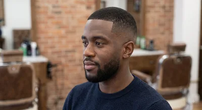 Taper fade, line-up and beard shape